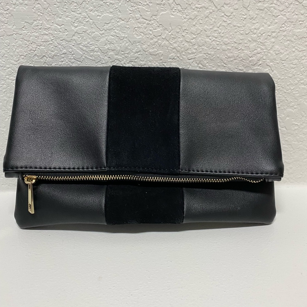 BP Foldover Leather Clutch